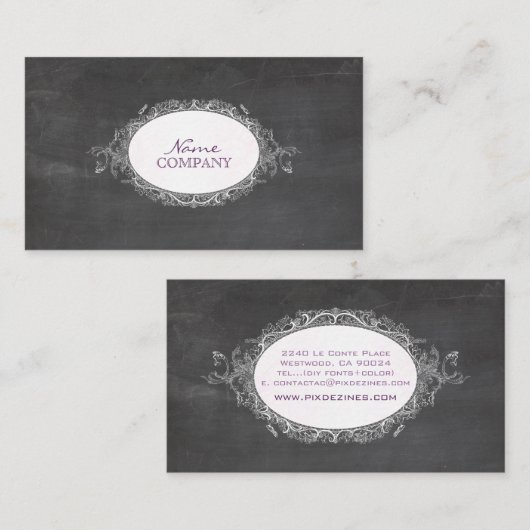 PixDezinesチャルクボード+rocoフレーム 名刺 (正面/裏面)