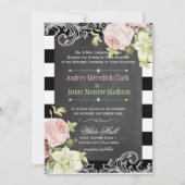 PixDezinesチャルクボード/roco/ヴィンテージバラ 招待状 (裏面)