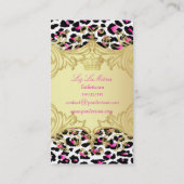 PixDezinesチータスポット/ディービーバックグラウンドカラー 名刺 (裏面)