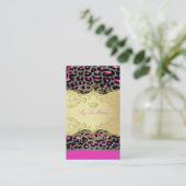 PixDezinesチータスポット/ディービーバックグラウンドカラー 名刺 (スタンド正面)