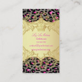 PixDezinesチータスポット/ディービーバックグラウンドカラー 名刺 (裏面)