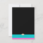 PixDezinesツインパームス、アクアブルー セーブザデート (裏面)