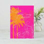 PixDezinesツインパーム+スイラー/DIY背景色 招待状 (スタンド正面)