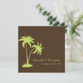 PixDezinesツインパーム、チョコレート+キウイ 招待状 (スタンド正面)