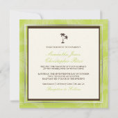 PixDezinesツインパーム、チョコレート+キウイ 招待状 (裏面)