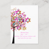 PixDezinesツリーオブライフ（ユダヤ教の）バル・ミツバー座席表 プレイスカード (裏面)