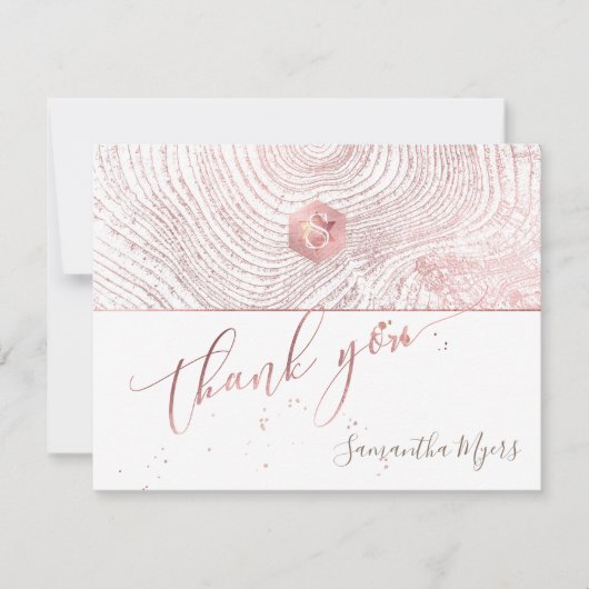 PixDezinesツリーリングや輪（ユダヤ教の）バル・ミツバーありがとう✡カード 出欠カード (正面)