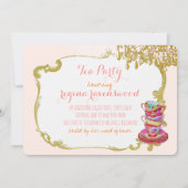 PixDezinesティーパーティー/ブライダル/水彩 招待状 (裏面)