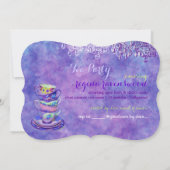 PixDezinesティーパーティー/ブライダル/水彩 招待状 (裏面)