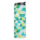 PixDezinesティール(緑がかった色)/Chartreuseジオメトリ/三角形 タンブラー (回転左)