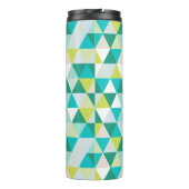 PixDezinesティール（緑がかった色）/Chartreuseジオメトリ/三角形 タンブラー (裏面)