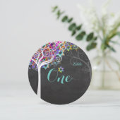 PixDezinesテーブル番号ツリーのライフ(ユダヤ教の)バル・ミツバー 招待状 (スタンド正面)