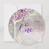 PixDezinesテーブル番号ツリーのライフ(ユダヤ教の)バル・ミツバー 招待状 (正面)