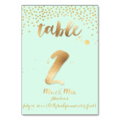 PixDezinesテーブル2/金ゴールドスプリンク/DIYカラー/mint テーブルナンバー (裏面)