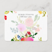 PixDezinesディレクション(ユダヤ教の)バル・ミツバー/フローラ水彩 エンクロージャーカード (裏面)