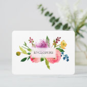 PixDezinesディレクション(ユダヤ教の)バル・ミツバー/フローラ水彩 エンクロージャーカード (スタンド正面)