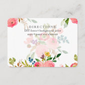 PixDezinesディレクション(ユダヤ教の)バル・ミツバー/フローラ水彩 エンクロージャーカード (裏面)