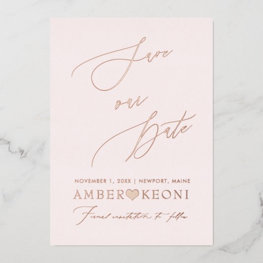 PixDezinesデイト救ラックス書道バラ金ゴールド 箔招待状 (正面)