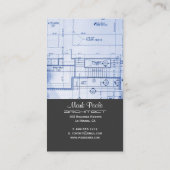 PixDezinesトレンディーアラチテックブループリント紙 名刺 (裏面)