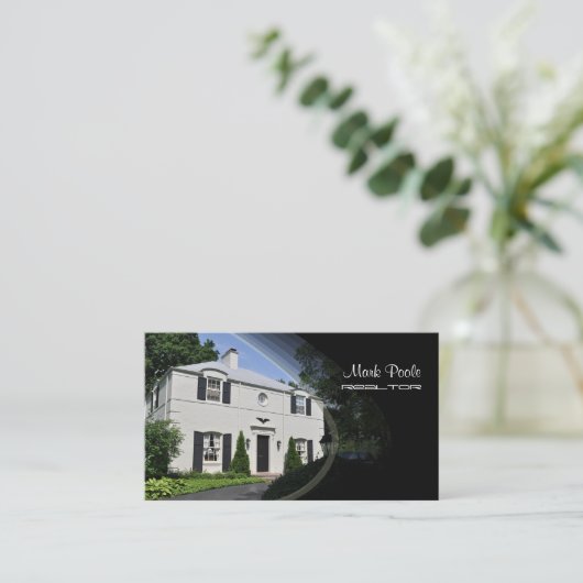 PixDezinesトレンディー不動産仲介業者名刺 名刺 (スタンド正面)