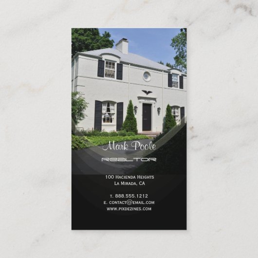 PixDezinesトレンディー不動産仲介業者名刺 名刺 (裏面)