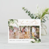 PixDezinesトロピカルジャングルフェイク金ゴールド書道 セーブザデート (スタンド正面)