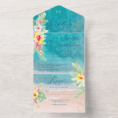 PixDezinesトロピカルパラダイスビーチイベントオールインオン オールインワン招待状 (内側)