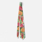 PixDezinesトロピカルパラダイスフローラの葉 ネクタイ (裏面)