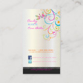 PixDezinesトンボが虹が渦巻く 名刺 (裏面)