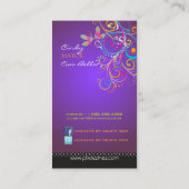 PixDezinesトンボ/紫 名刺 (裏面)