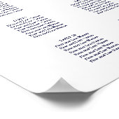 PixDezinesネイビーモダンカリグラフィー、シーティングチャート ポスター (角)