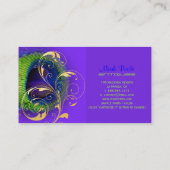 PixDezinesネオンピーコックアイ/フィリグリー 名刺 (裏面)