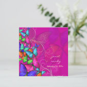 PixDezinesネオンフラッタリングBy/DIY背景色 招待状 (スタンド正面)