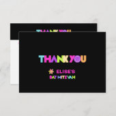 PixDezinesネオンライトバルミツワーサンキュー 招待状 (正面/裏面)