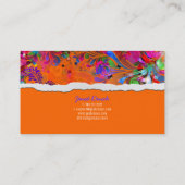 PixDezinesネオンレトロ渦巻き旋回/灰色の背景色 名刺 (裏面)