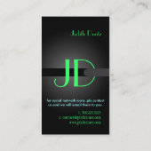 PixDezinesネクールオンライトのモノグラム/diy色 名刺 (裏面)