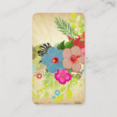 PixDezinesハイビスカスはビズカードの厚揚げ プレイスカード (裏面)