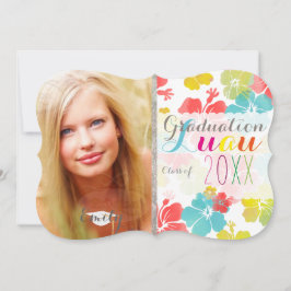 PixDezinesハイビスカス卒業ルアウ（ハワイ式宴会） 招待状