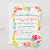 PixDezinesハイビスカス卒業ルアウ(ハワイ式宴会) 招待状 (裏面)