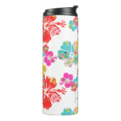 PixDezinesハイビスカス/オレンジ/黄/青 タンブラー (回転左)