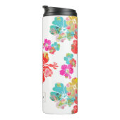 PixDezinesハイビスカス/オレンジ/黄/青 タンブラー (回転右)