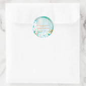 PixDezinesハイビスカス/デイバックグラウンドカラー ラウンドシール (バッグ)