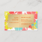 PixDezinesハイビスカス/金ゴールドのスペック/DIY背景 名刺 (裏面)