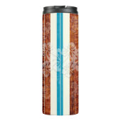 PixDezinesハイビスカスKoaウッドフェイクロングボード タンブラー (裏面)