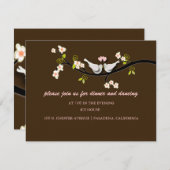 PixDezinesハト/ラブバード/ディーの背景色! 招待状 (正面/裏面)