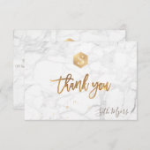 PixDezinesハニカムバー(ユダヤ教の)バル・ミツバーありがとうございま✡した 出欠カード (正面/裏面)