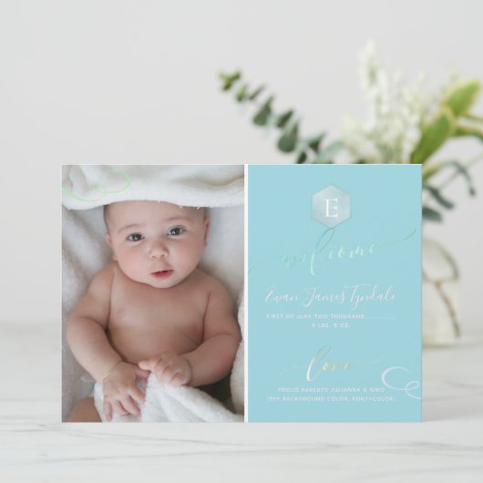 PixDezinesハニカム誕生のお知らせ、少年 案内状 (スタンド正面)