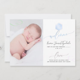 PixDezinesハニカム誕生のお知らせ、少年 案内状