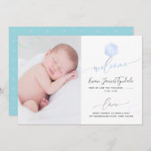 PixDezinesハニカム誕生のお知らせ、少年 案内状 (正面/裏面)