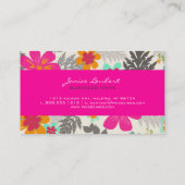 PixDezinesハワイアンのジャングル/カスタムの背景色 名刺 (裏面)